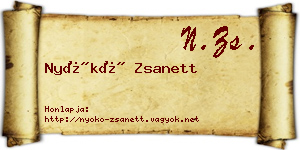 Nyókó Zsanett névjegykártya